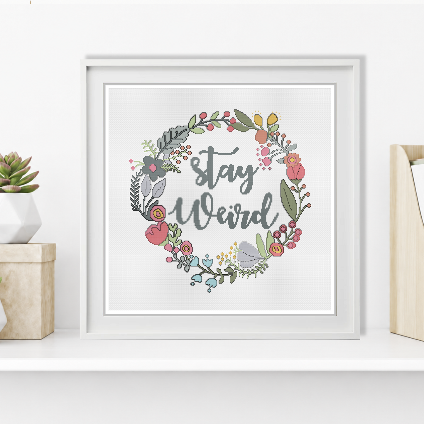Stay Weird Cross Stitch Pattern by Peppermint Purple