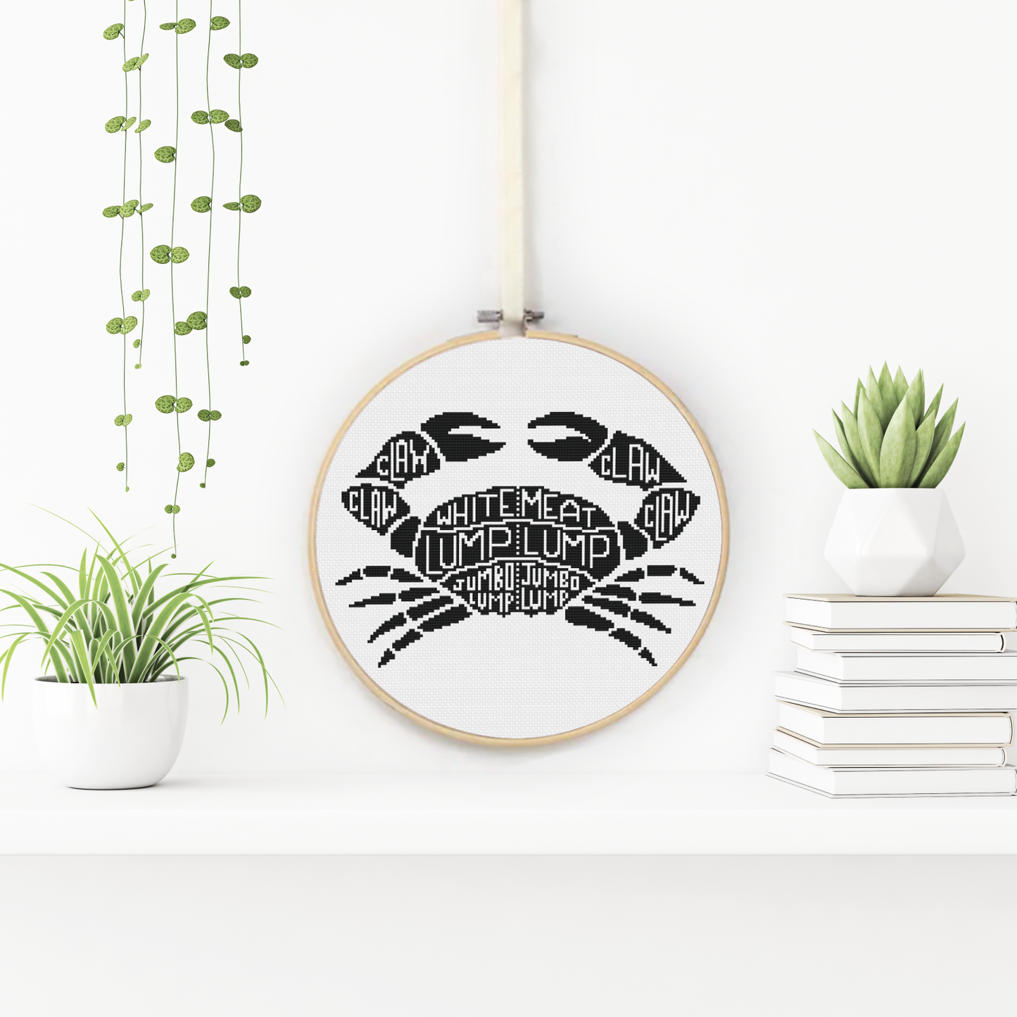 Meat Cuts - Crab Cross Stitch Pattern by Peppermint Purple