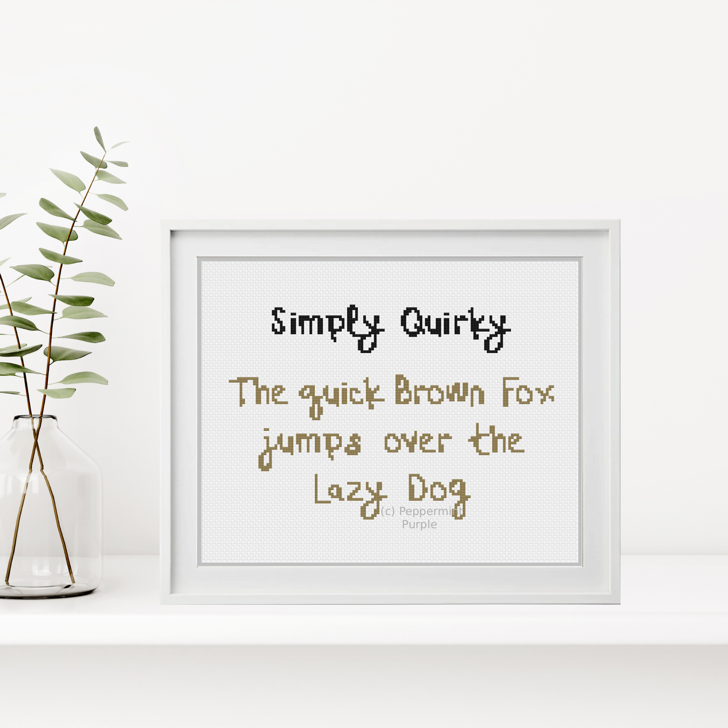Simply Quirky Font Cross Stitch Font by Peppermint Purple