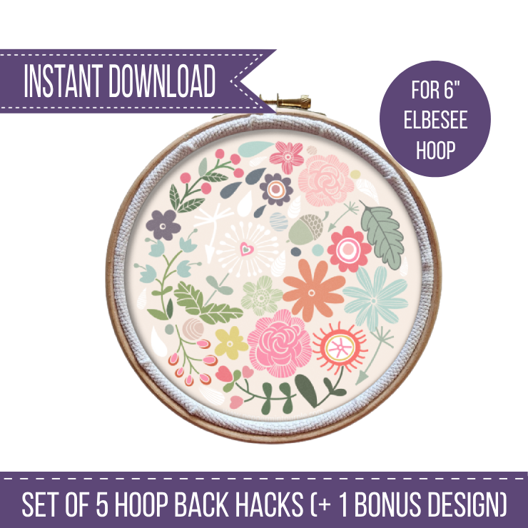 The Hoop Back Hack - Floral Instant Download Version by Peppermint Purple
