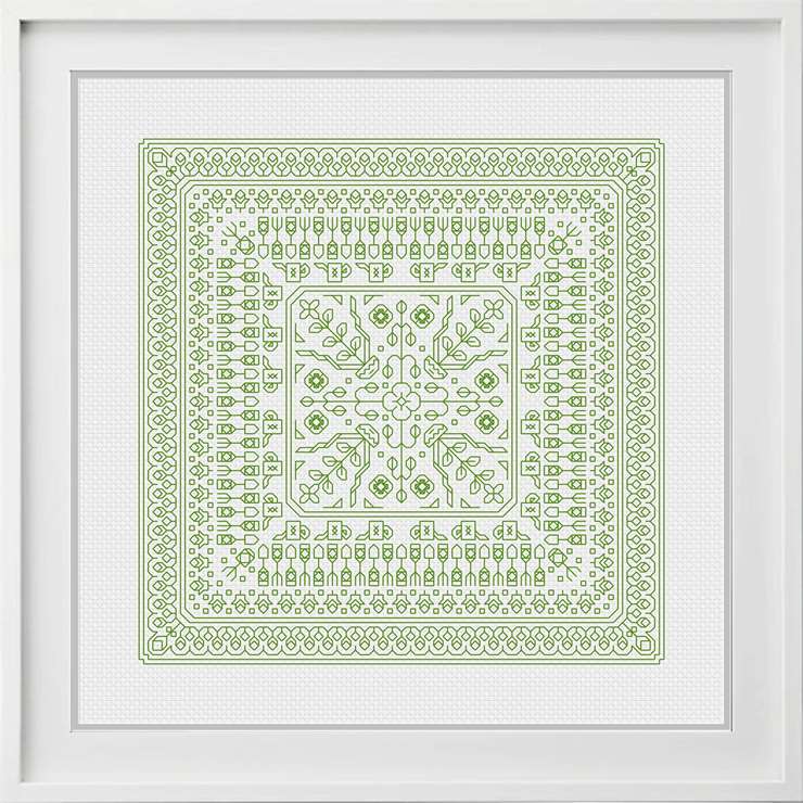 Four Seasons Blackwork Pattern by Peppermint Purple