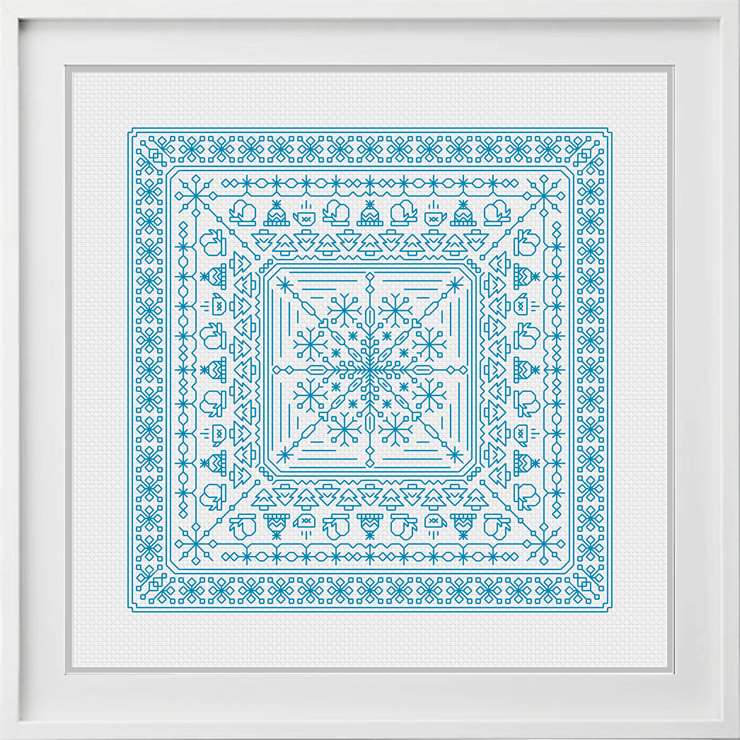 Four Seasons Blackwork Pattern by Peppermint Purple