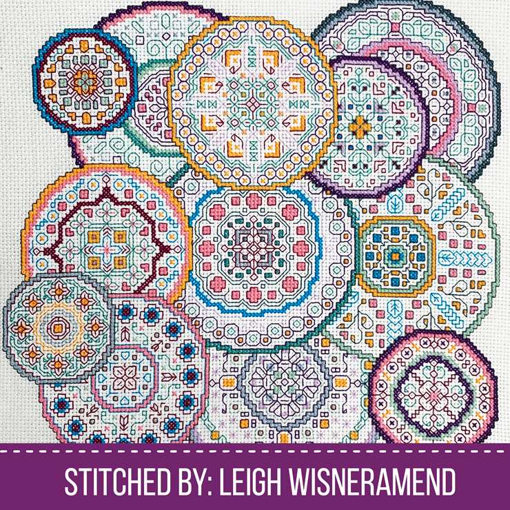 Mandala Millefiori Blackwork Pattern by Peppermint Purple
