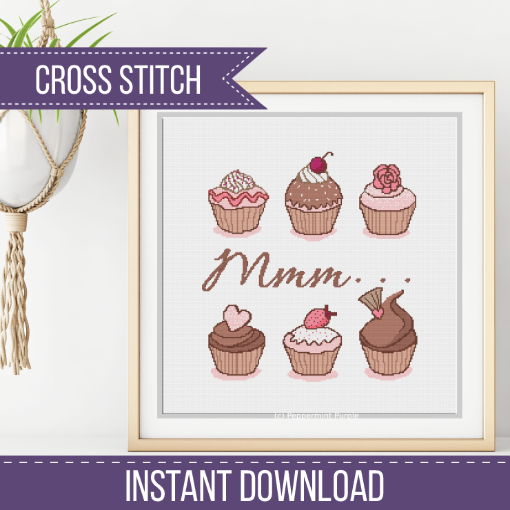 Cakes Cross Stitch Pattern by Peppermint Purple