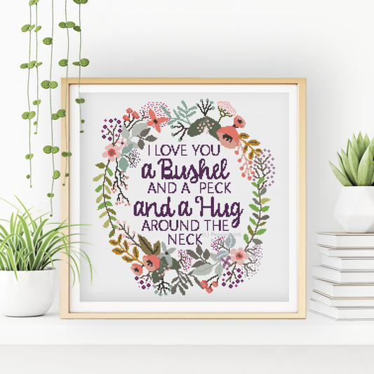 A Bushel and A Peck Cross Stitch Pattern by Peppermint Purple