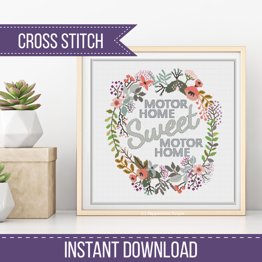 Motor Home Cross Stitch Pattern by Peppermint Purple