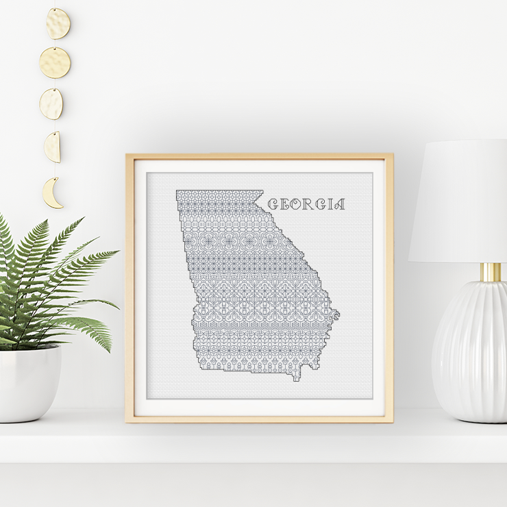 Georgia Blackwork Blackwork Pattern by Peppermint Purple