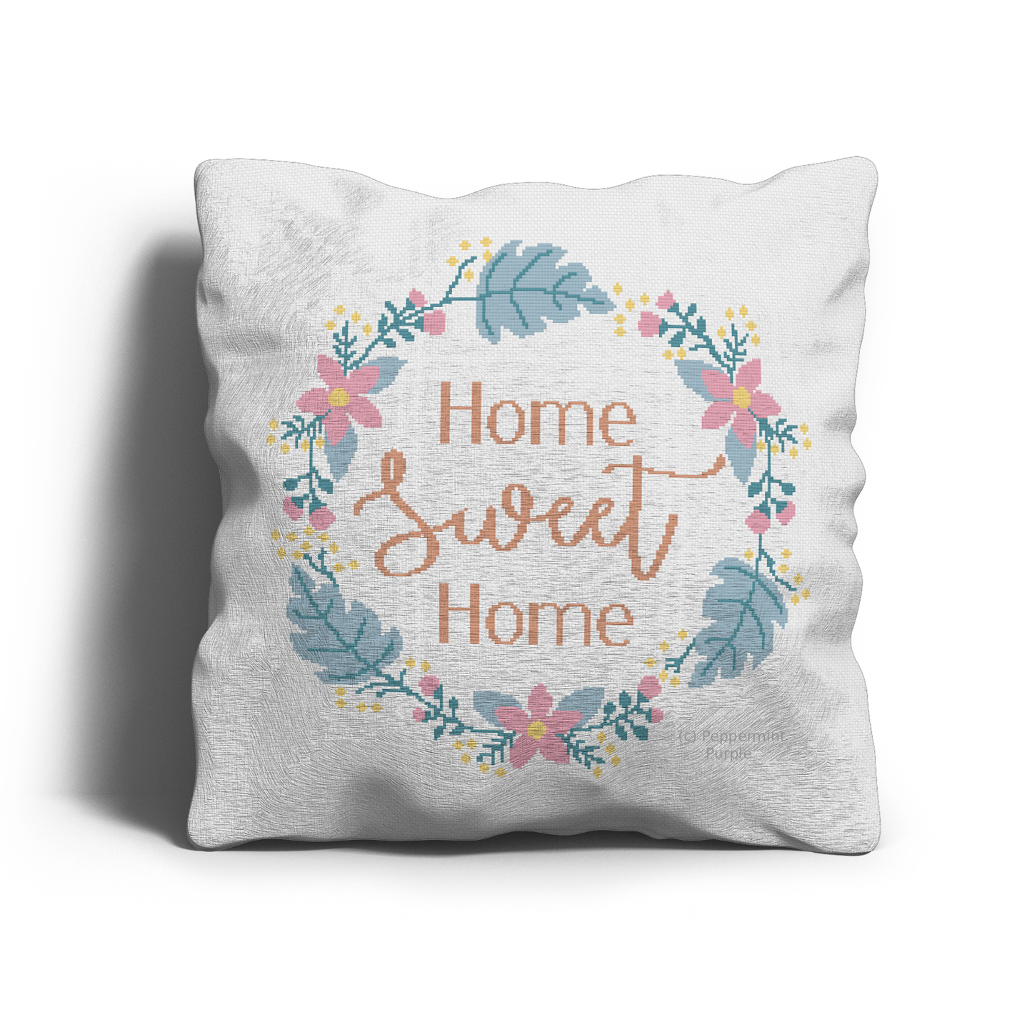 Home Sweet Home Chart Cross Stitch Pattern by Peppermint Purple