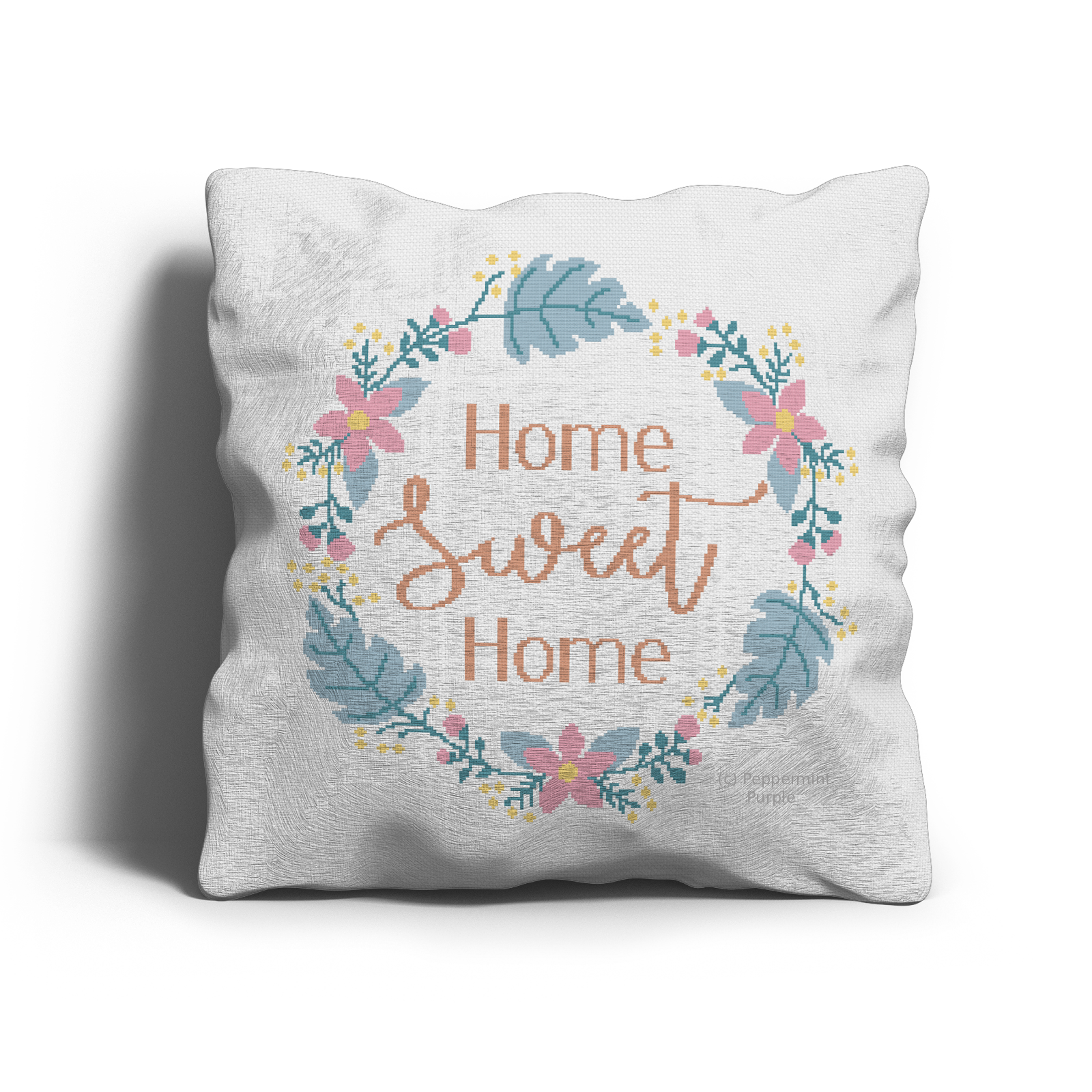 Home Sweet Home Chart Cross Stitch Pattern by Peppermint Purple