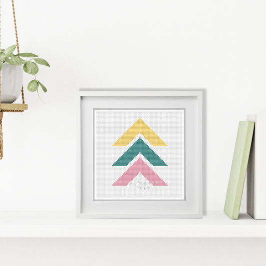 Chevron Cross Stitch Pattern by Peppermint Purple