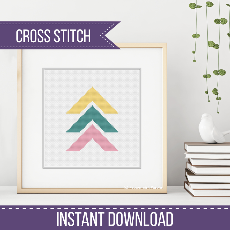 Chevron Cross Stitch Pattern by Peppermint Purple