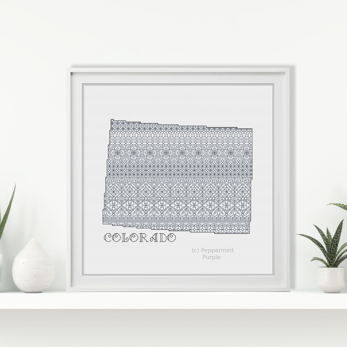 Colorado Blackwork Blackwork Pattern by Peppermint Purple