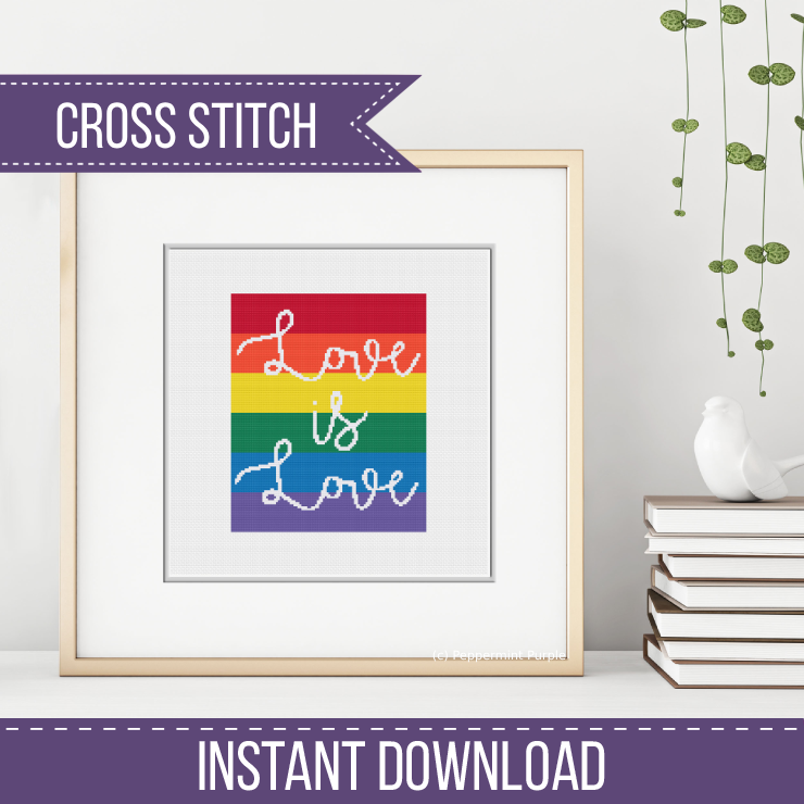 Love is Love Cross Stitch Pattern by Peppermint Purple