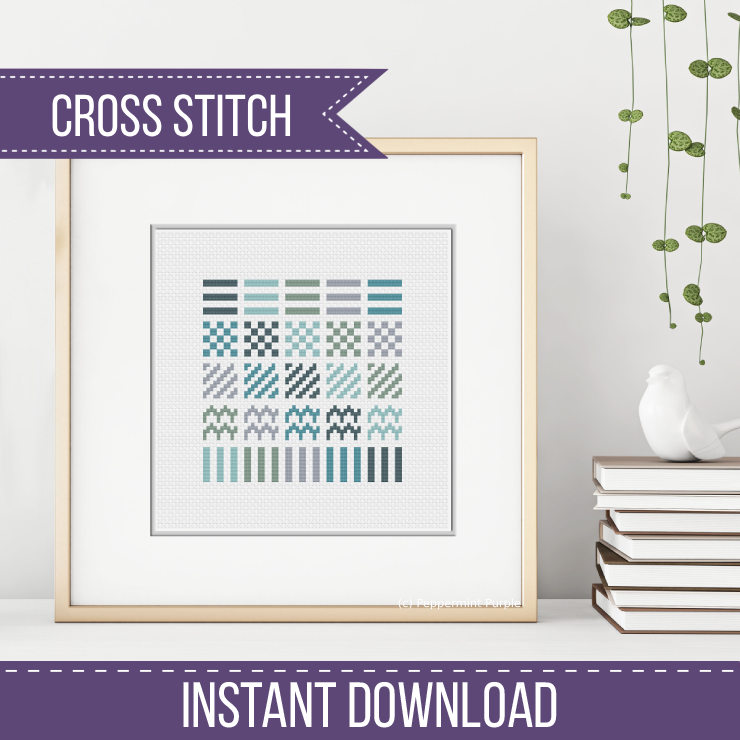 Geometric Cross Stitch Pattern by Peppermint Purple