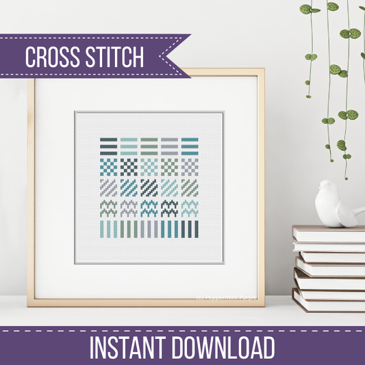 Geometric Cross Stitch Pattern by Peppermint Purple