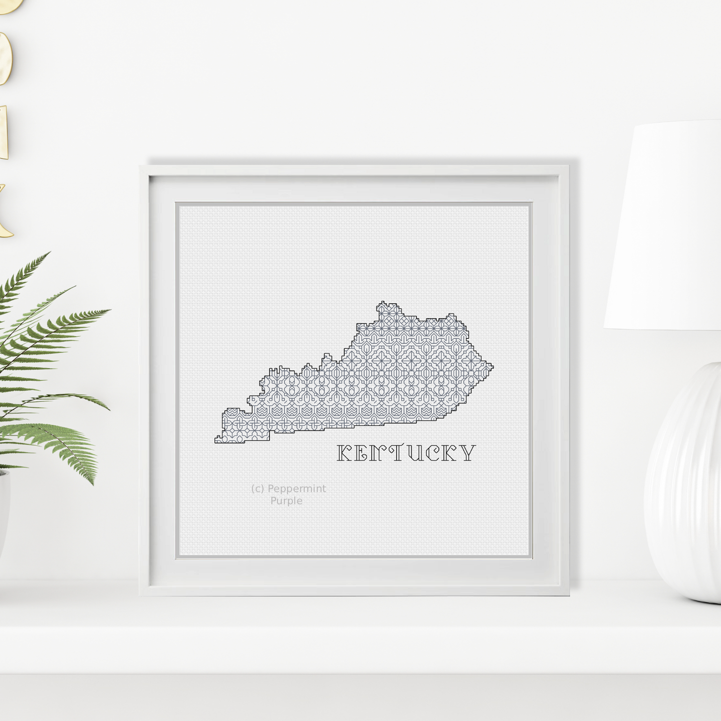 Kentucky Blackwork Blackwork Pattern by Peppermint Purple