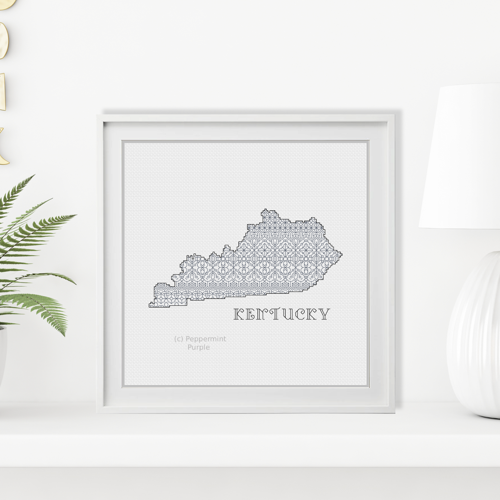 Kentucky Blackwork Blackwork Pattern by Peppermint Purple