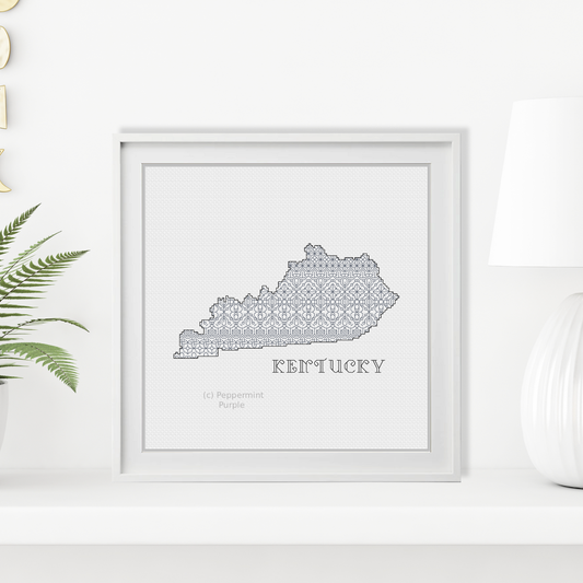 Kentucky Blackwork Blackwork Pattern by Peppermint Purple