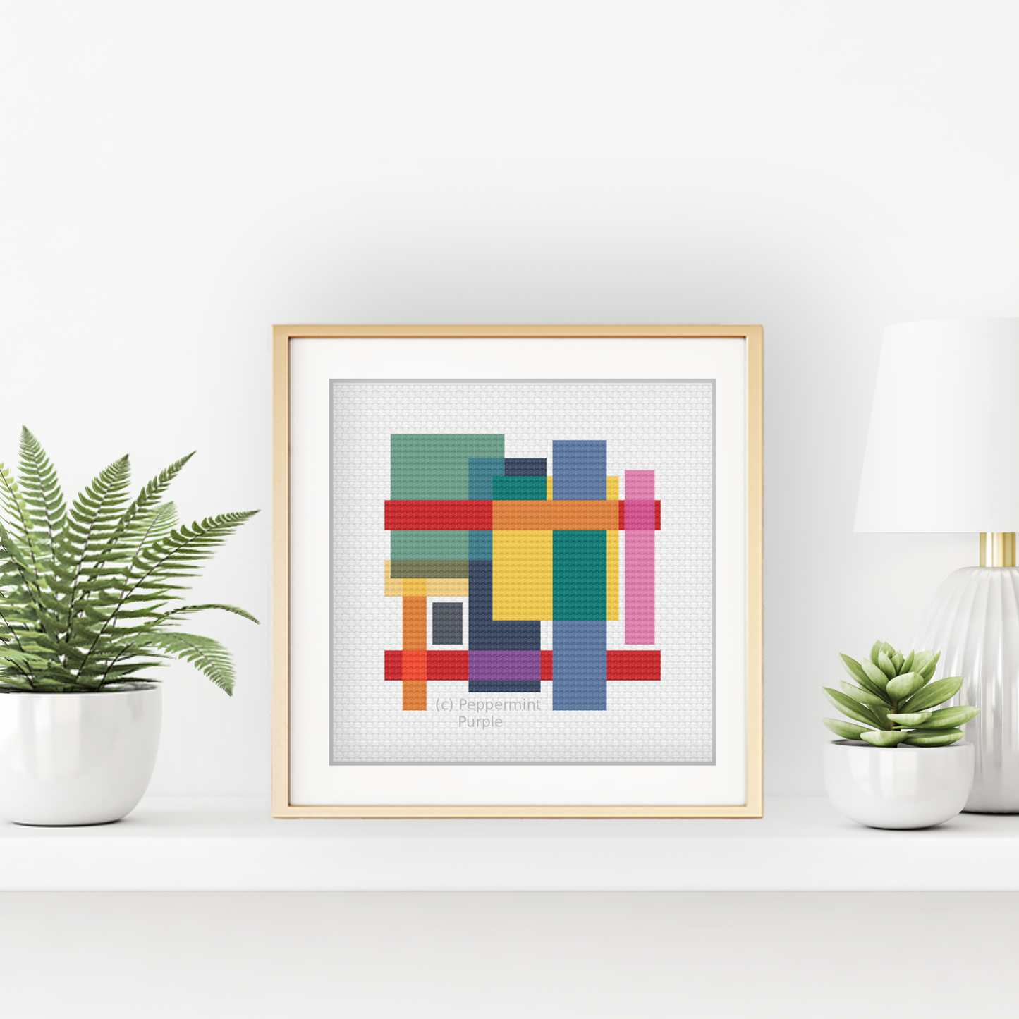 Geometric Squares Abstract