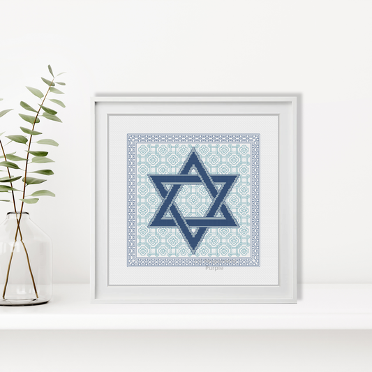 Star of David Blackwork Pattern by Peppermint Purple