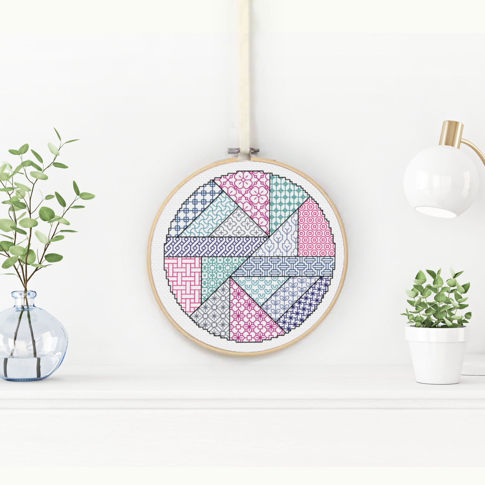 The Circle Blackwork Kit Blackwork Kit by Peppermint Purple