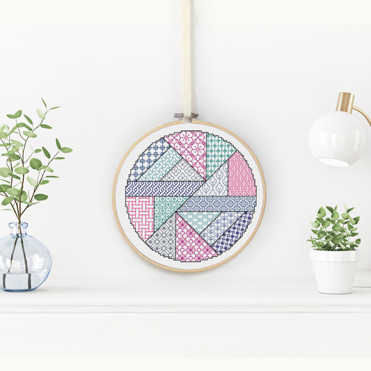 Blackwork Circular Pattern Blackwork Pattern by Peppermint Purple