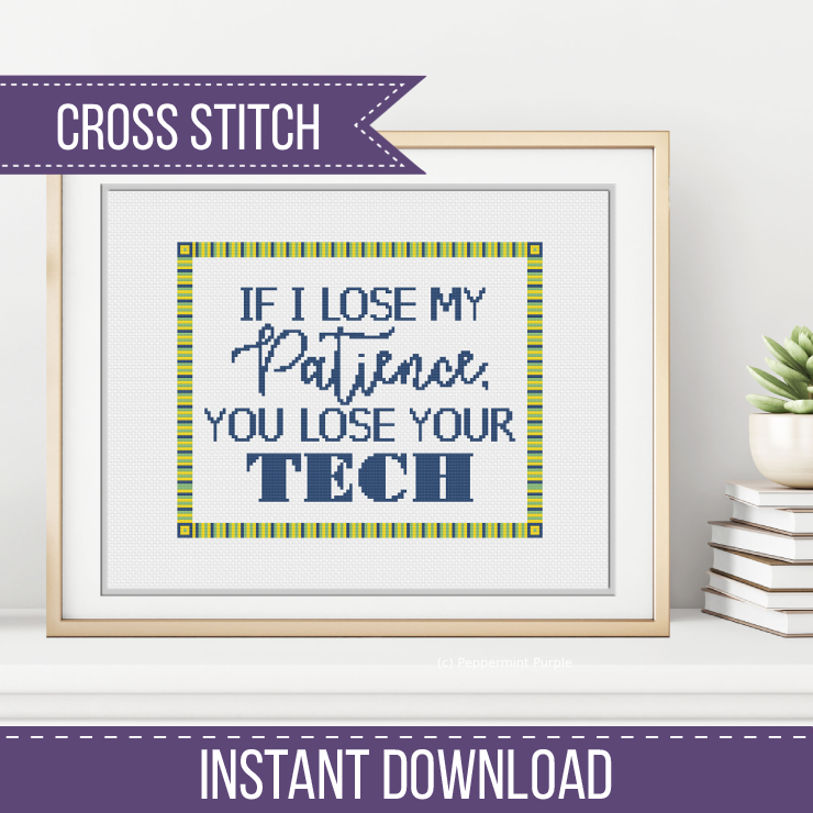 I lose my patience Cross Stitch Pattern by Peppermint Purple