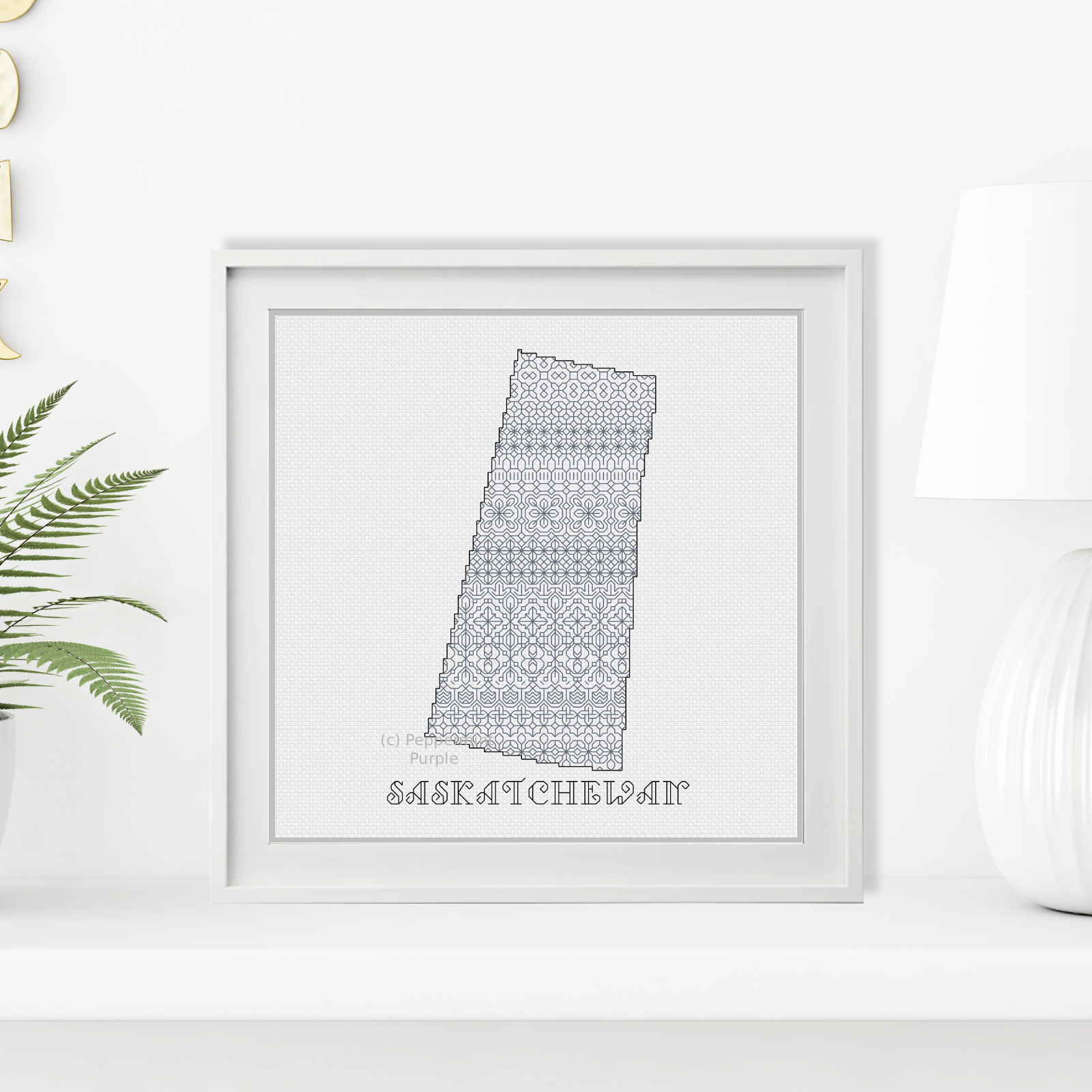 Sasketchewan Blackwork Pattern by Peppermint Purple