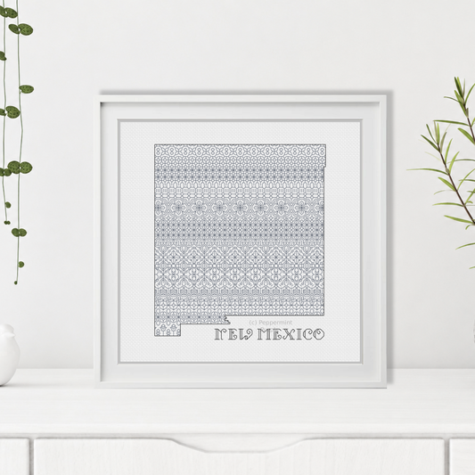 New Mexico Blackwork Blackwork Pattern by Peppermint Purple
