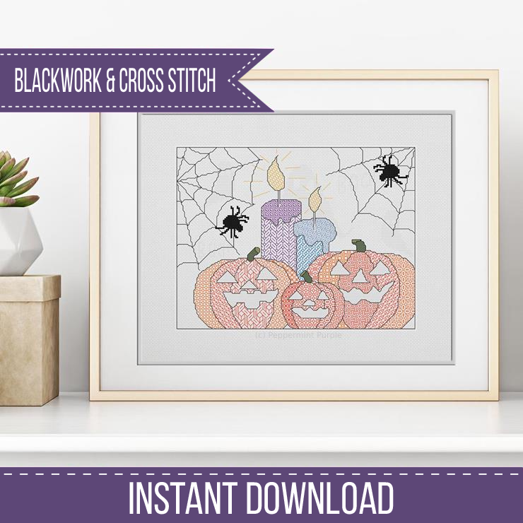 Halloween Blackwork Pattern by Peppermint Purple