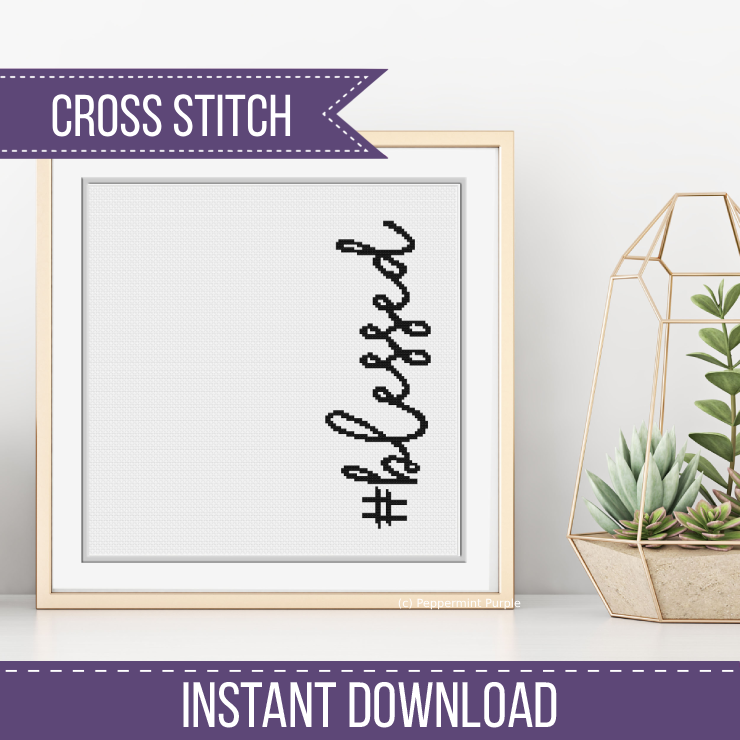 Blessed Cross Stitch Pattern by Peppermint Purple