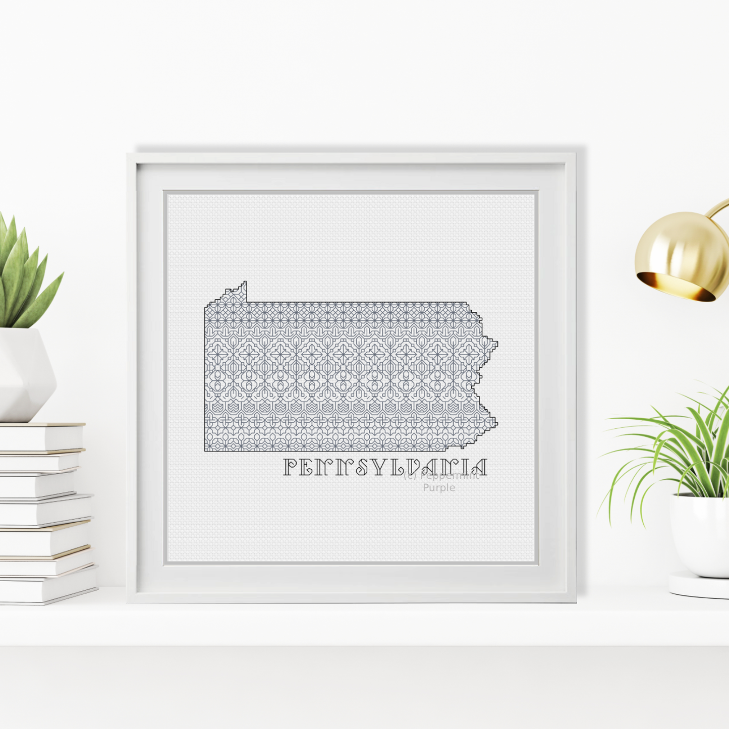 Pennsylvania Blackwork Blackwork Pattern by Peppermint Purple