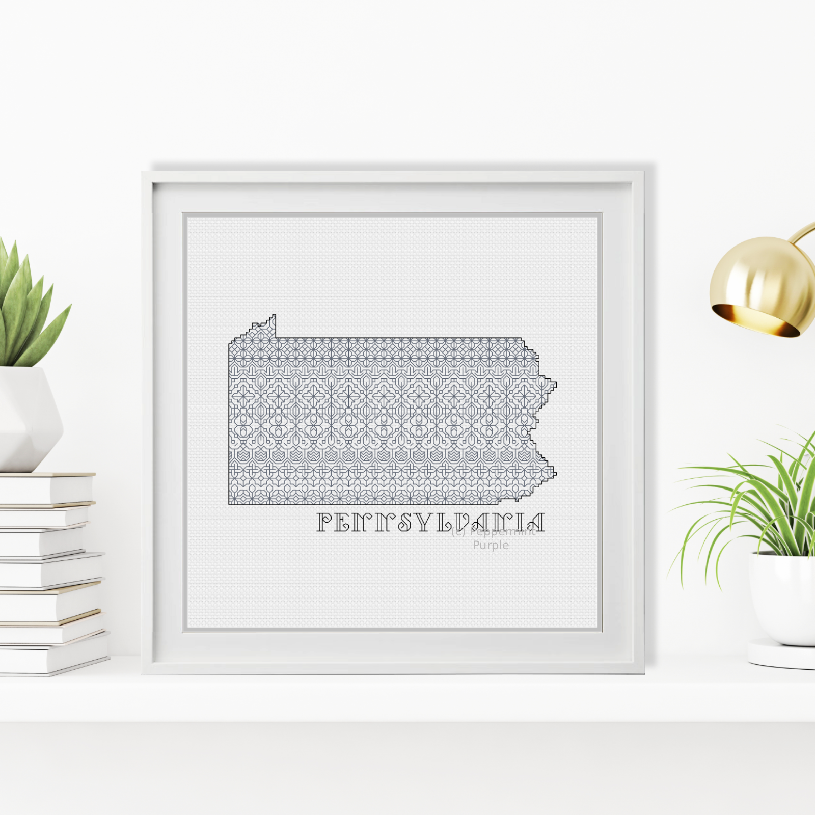 Pennsylvania Blackwork Blackwork Pattern by Peppermint Purple