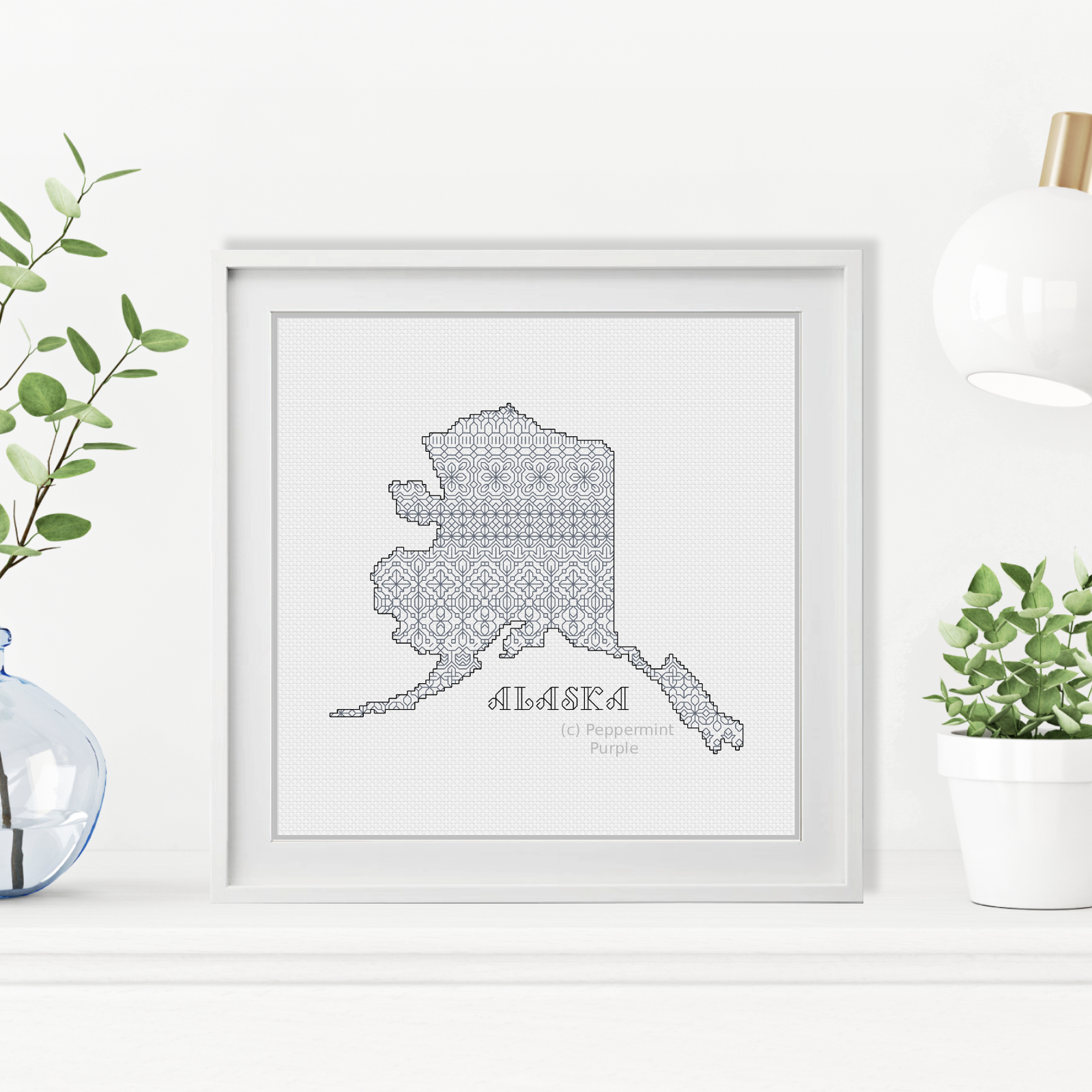 Alaska Blackwork Blackwork Pattern by Peppermint Purple