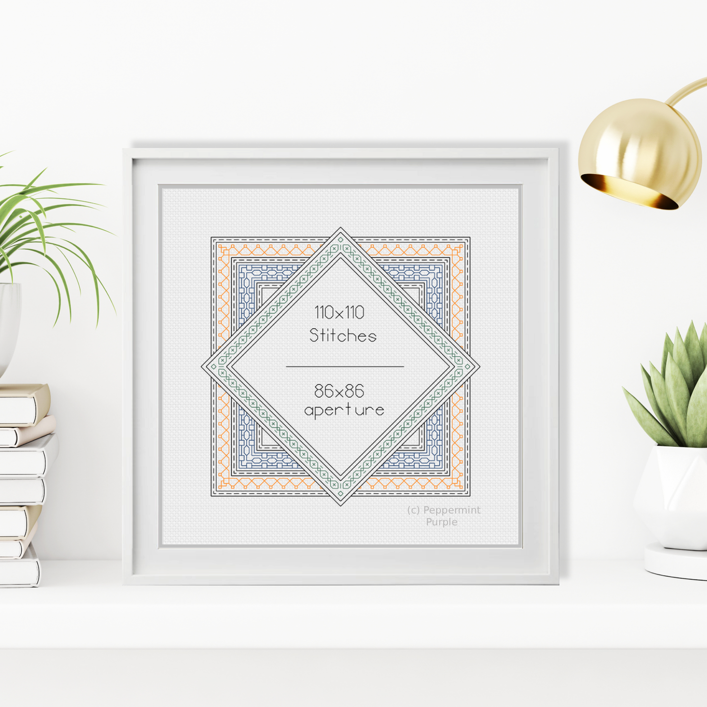Frame 1 Blackwork Pattern by Peppermint Purple