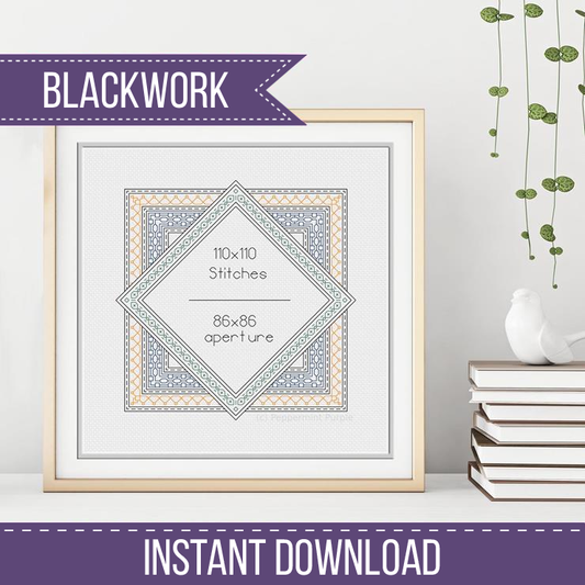 Frame 1 Blackwork Pattern by Peppermint Purple