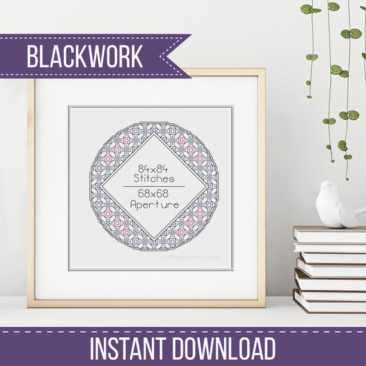 Frame 2 Blackwork Pattern by Peppermint Purple