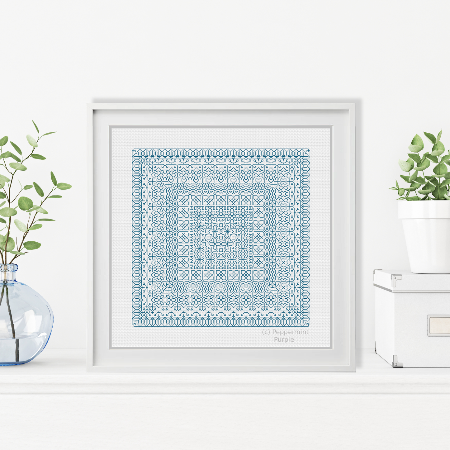 Study In Blue Blackwork Study In Colour by Peppermint Purple