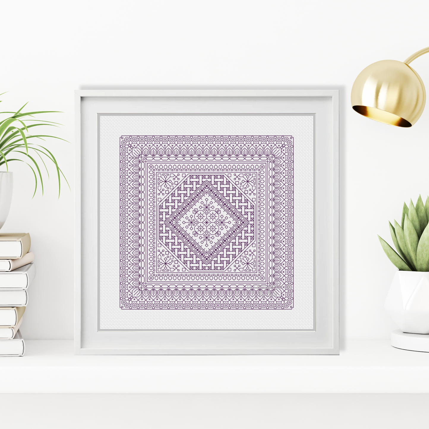 Study In Purple Blackwork Study In Colour by Peppermint Purple