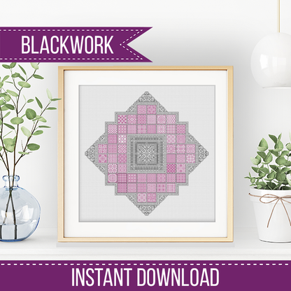 2023 Laetus Layout - Blackwork Patterns & Cross Stitch by Peppermint Purple