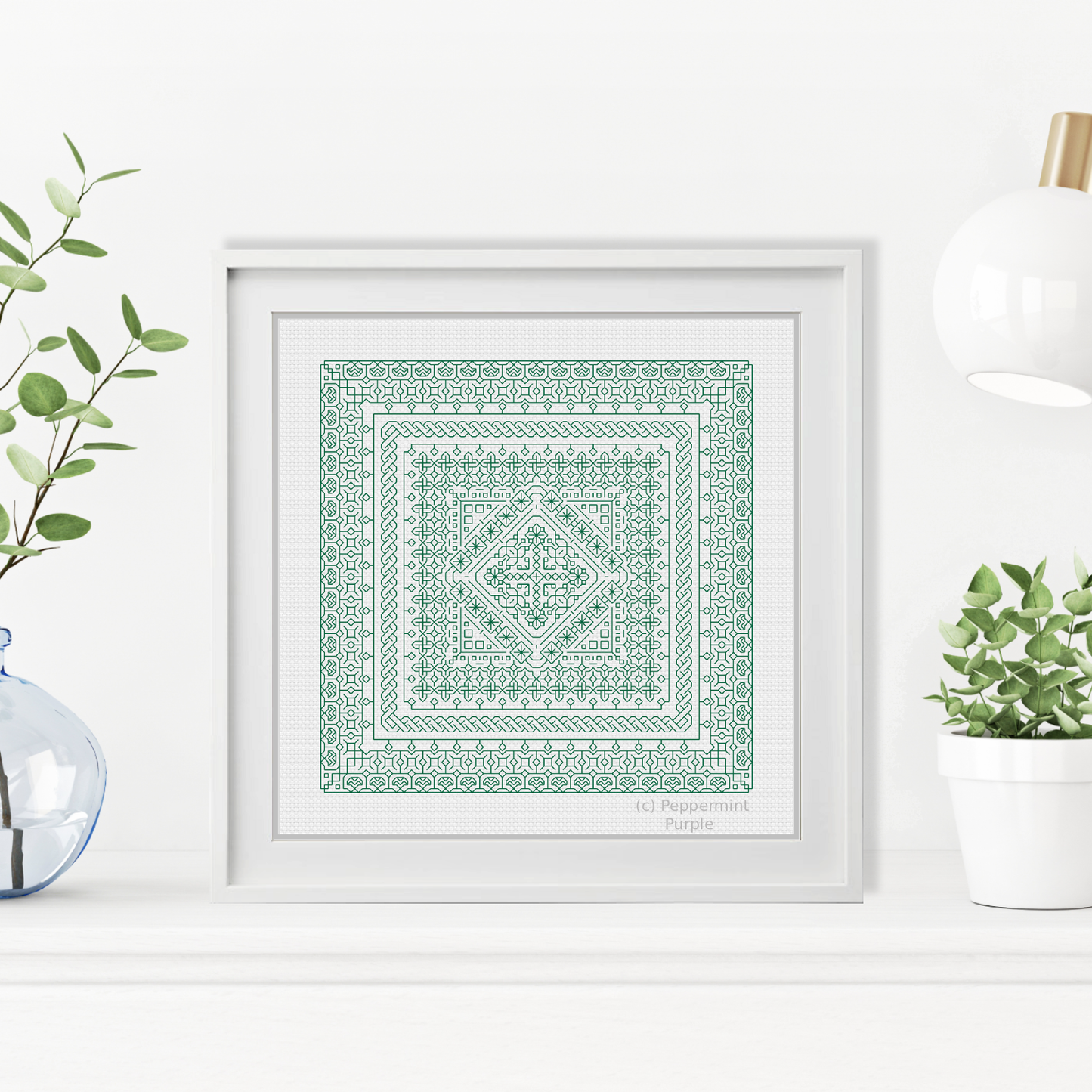 Study In Emerald Blackwork Study In Colour by Peppermint Purple