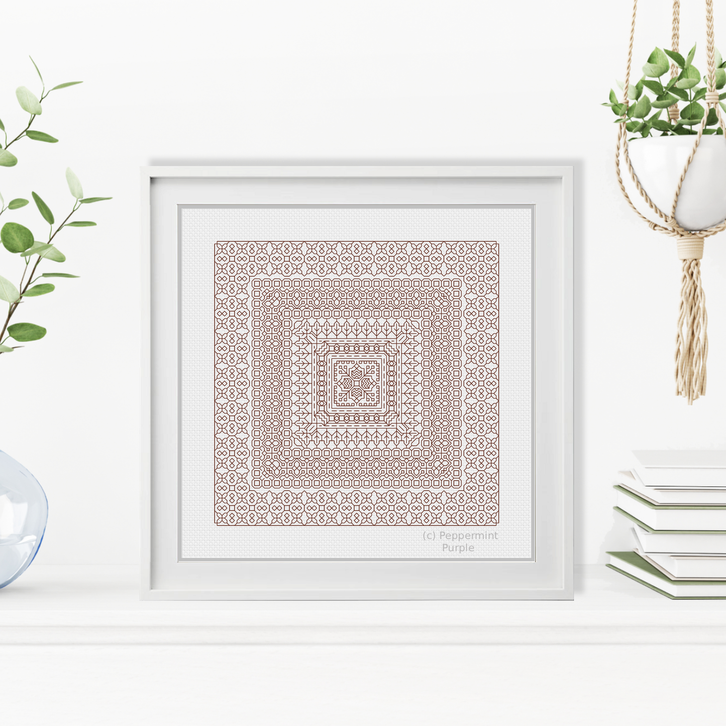Study In Mahogany Blackwork Study In Colour by Peppermint Purple