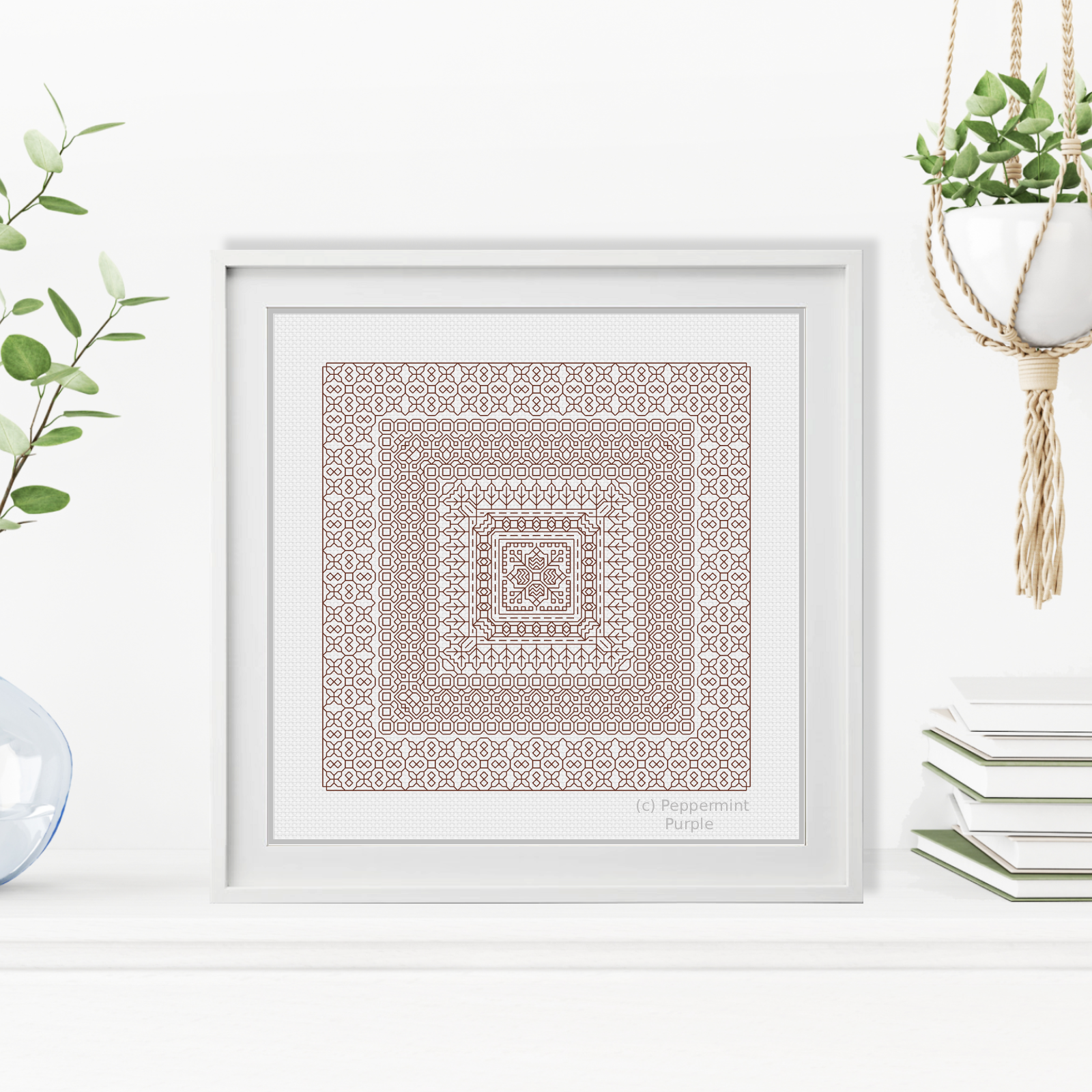 Study In Mahogany Blackwork Study In Colour by Peppermint Purple
