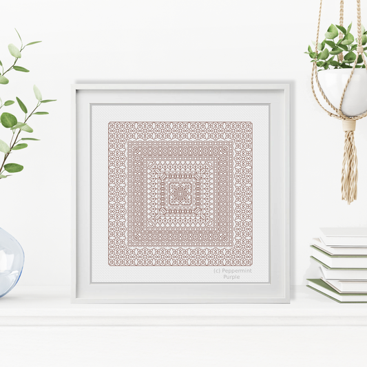 Study In Mahogany Blackwork Study In Colour by Peppermint Purple