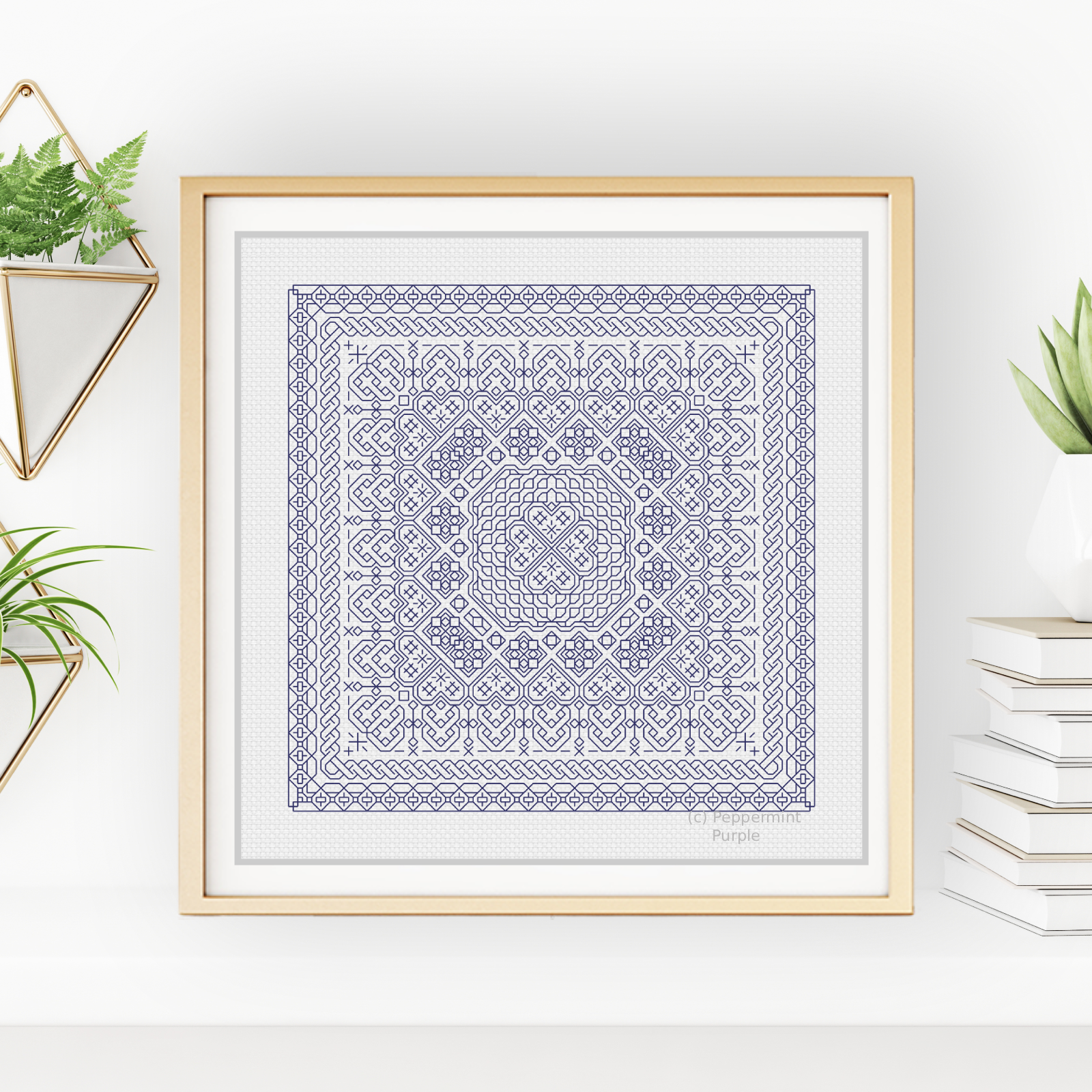 Study In Cornflower Blackwork Study In Colour by Peppermint Purple