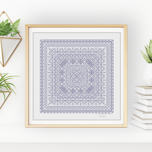 Study In Cornflower Blackwork Study In Colour by Peppermint Purple