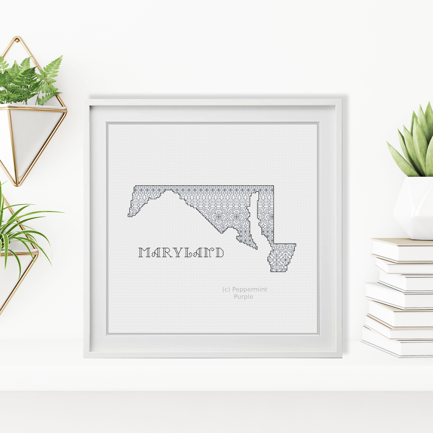 Maryland Blackwork Blackwork Pattern by Peppermint Purple