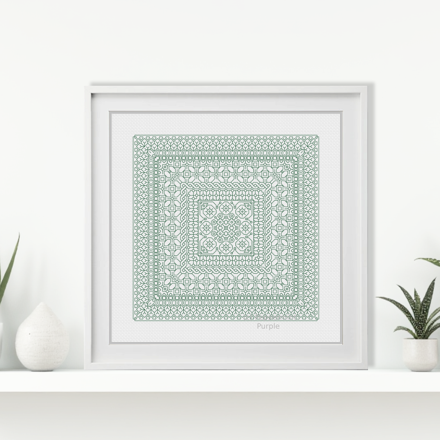 Study In Jade Blackwork Study In Colour by Peppermint Purple