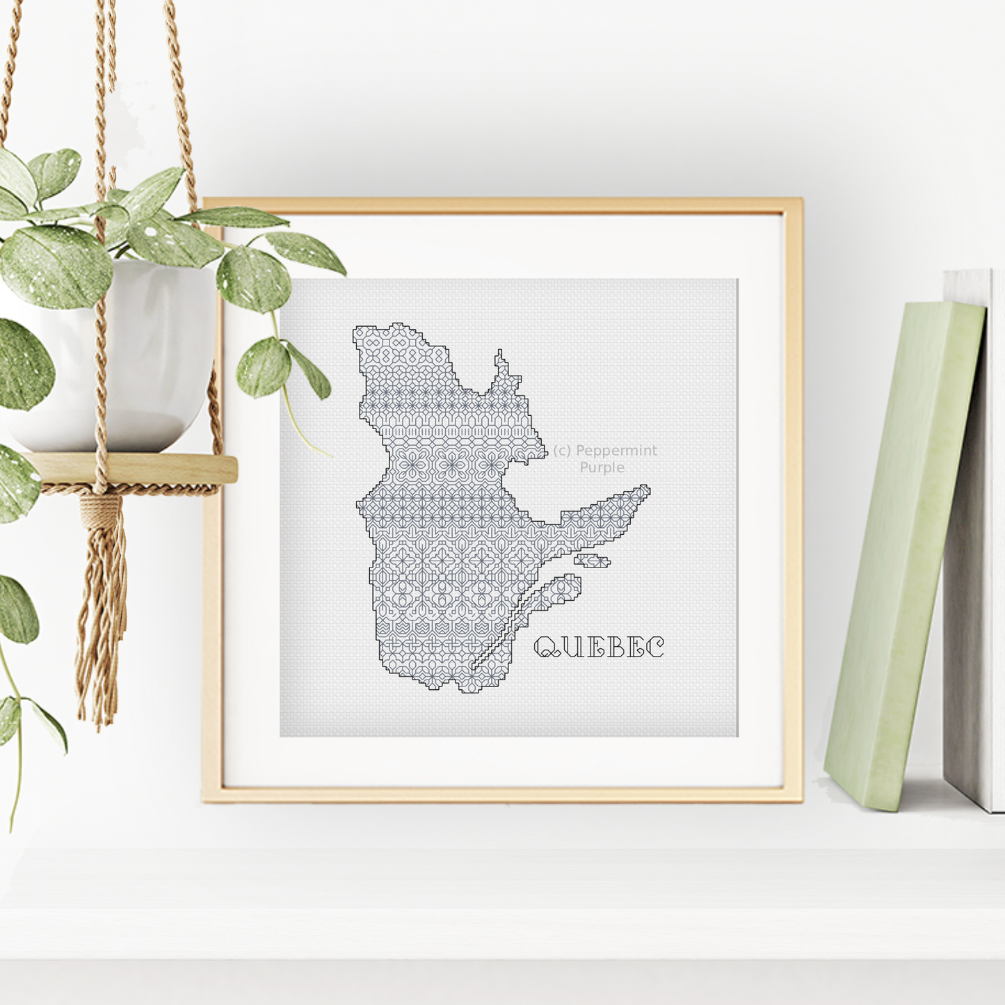 Quebec Blackwork Pattern by Peppermint Purple