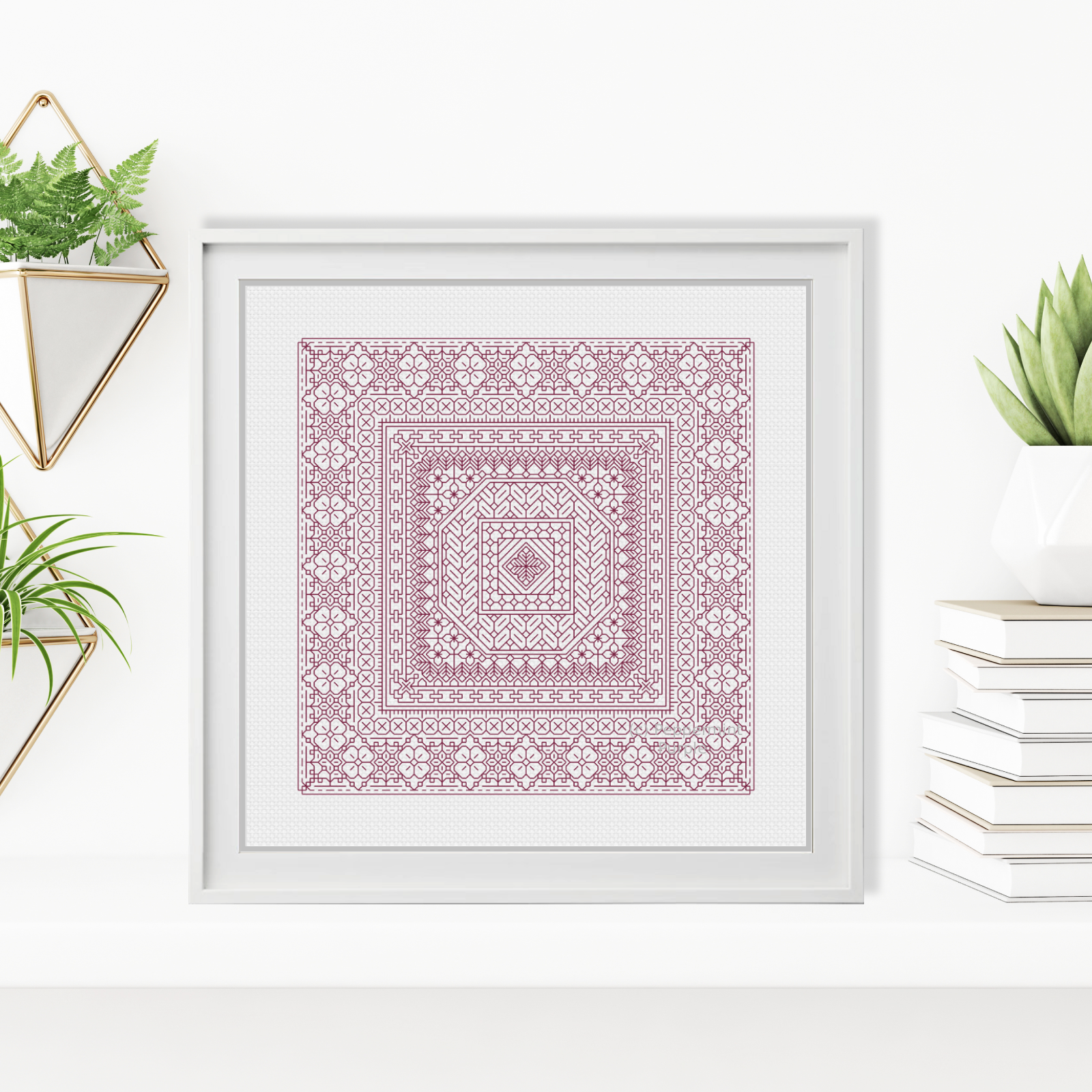 Study In Mauve Blackwork Study In Colour by Peppermint Purple